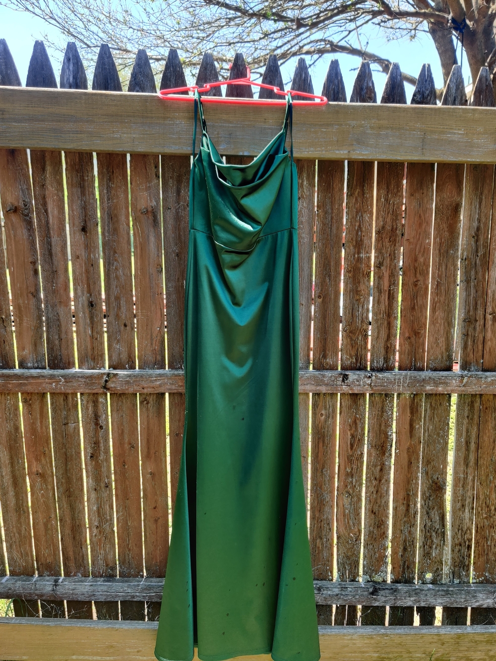 Windsor Emerald Green Satin Maxi Dress